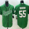 Men’s Philadelphia Eagles #55 Brandon Graham Green Cool Base Stitched Baseball Jersey