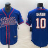 Men’s Buffalo Bills #10 Khalil Shakir With Patch Cool Base Stitched Baseball Jersey