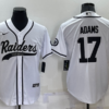 Men’s Las Vegas Raiders #17 Davante Adams White Stitched MLB Cool Base Nike Baseball Jersey