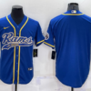 Men’s Los Angeles Rams Blank Royal Blue With Patch Cool Base Stitched Baseball Jersey