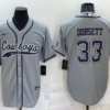 Men’s Dallas Cowboys #33 Tony Dorsett Grey Stitched Cool Base Nike Baseball Jersey
