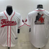 Men’s Houston Texans White Team Big Logo With Patch Cool Base Stitched Baseball Jersey