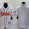 Men’s Cincinnati Bengals Blank White With Patch Cool Base Stitched Baseball Jersey