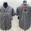 Men’s Tampa Bay Buccaneers Gray Team Big Logo With Patch Cool Base Stitched Baseball Jersey
