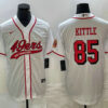 Men’s San Francisco 49ers #85 George Kittle White Color Rush With Patch Cool Base Stitched Baseball Jersey