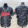 Men’s San Francisco 49ers Blank Grey Camo With Patch Cool Base Stitched Baseball Jersey