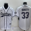 Men’s Dallas Cowboys #33 Tony Dorsett White Stitched Cool Base Nike Baseball Jersey