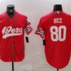 Men’s San Francisco 49ers #80 Jerry Rice Red Mexico Cool Base Stitched Baseball Jersey