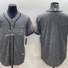 Men’s Minnesota Vikings Blank Gray With Patch Cool Base Stitched Baseball Jersey