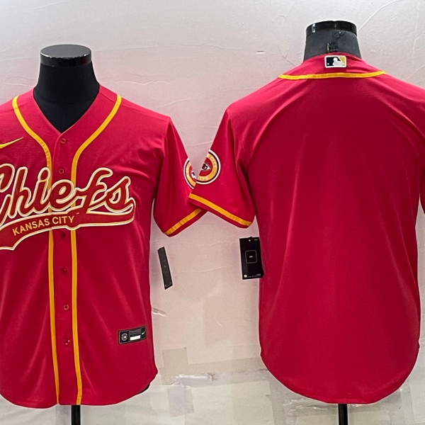 Men’s Kansas City Chiefs Blank Red Stitched MLB Cool Base Nike Baseball Jersey