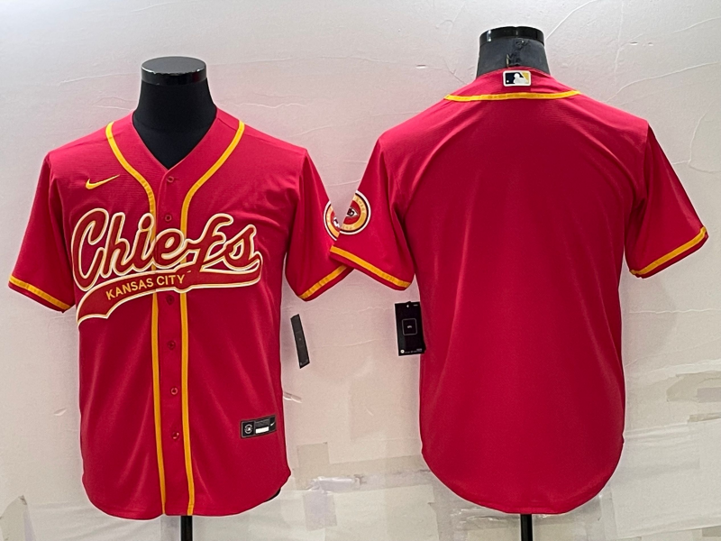 Men’s Kansas City Chiefs Blank Red Stitched MLB Cool Base Nike Baseball Jersey
