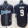 Men’s Carolina Panthers #9 Bryce Young Black With Patch Cool Base Stitched Baseball Jersey