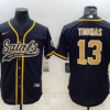 Men’s New Orleans Saints #13 Michael Thomas Black With Patch Cool Base Stitched Baseball Jersey