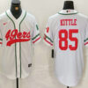 Men’s San Francisco 49ers #85 George Kittle White Mexico Cool Base Stitched Baseball Jersey