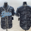 Men’s Detroit Lions Blank Grey Camo With Patch Cool Base Stitched Baseball Jersey