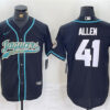 Men’s Jacksonville Jaguars #41 Josh Allen Black With Patch Cool Base Baseball Stitched Jersey
