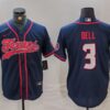 Men’s Houston Texans #3 Tank Dell Navy With Patch Cool Base Stitched Baseball Jersey