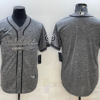 Men’s Las Vegas Raiders Blank Grey With Patch Cool Base Stitched Baseball Jersey