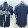 Men’s Dallas Cowboys Blank Black Reflective With Patch Cool Base Stitched Baseball Jersey