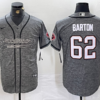 Men’s Tampa Bay Buccaneers #62 Graham Barton Grey Gridiron With Patch Cool Base Stitched Baseball Jersey