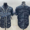 Men’s Tennessee Titans Blank Gray Camo With Patch Cool Base Stitched Baseball Jersey
