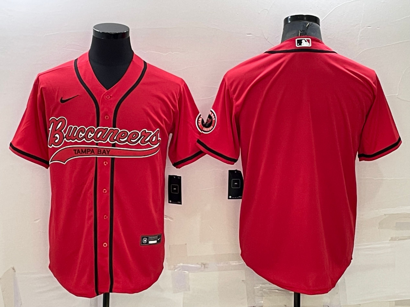 Men’s Tampa Bay Buccaneers Blank Red Stitched Cool Base Nike Baseball Jersey