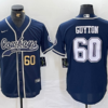 Men’s Dallas Cowboys #60 Tyler Guyton Navy Cool Base Stitched Baseball Jerseys
