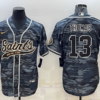 Men’s New Orleans Saints #13 Michael Thomas Grey Camo With Patch Cool Base Stitched Baseball Jersey