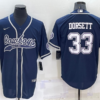 Men’s Dallas Cowboys #33 Tony Dorsett Navy Blue Stitched Cool Base Nike Baseball Jersey