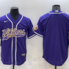 Men’s Minnesota Vikings Blank Purple Stitched MLB Cool Base Nike Baseball Jersey