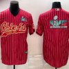 Men’s Kansas City Chiefs Red With Super Bowl LVII Big Logo Cool Base Stitched Baseball Jersey