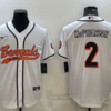 Men’s Cincinnati Bengals #2 Evan McPherson White With Patch Cool Base Stitched Baseball Jersey