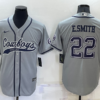 Men’s Dallas Cowboys #22 Emmitt Smith Grey Stitched Cool Base Nike Baseball Jersey