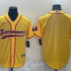 Men’s Tampa Bay Buccaneers Blank Yellow Stitched Cool Base Nike Baseball Jersey