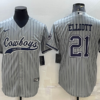 Men’s Dallas Cowboys #11 Micah Parsons Grey Gridiron With Patch Cool Base Stitched Baseball Jerseys