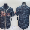 Men’s Chicago Bears Blank Grey Camo With Patch Cool Base Stitched Baseball Jersey