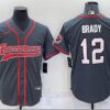 Men’s Tampa Bay Buccaneers #12 Tom Brady Grey Stitched Cool Base Nike Baseball Jersey