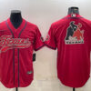 Men’s Houston Texans Red Team Big Logo With Patch Cool Base Stitched Baseball Jersey