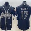 Men’s Miami Dolphins #17 Jaylen Waddle Black Reflective With Patch Cool Base Stitched Baseball Jersey