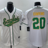 Men’s Philadelphia Eagles #20 Brian Dawkins White Gold Cool Base Stitched Baseball Jersey