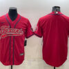 Men’s Houston Texans Blank Red With Patch Cool Base Stitched Baseball Jersey