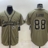 Men’s Dallas Cowboys #88 CeeDee Lamb 2022 Olive Salute to Service Cool Base Stitched Baseball Jersey