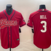 Men’s Houston Texans #3 Tank Dell Red With Patch Cool Base Stitched Baseball Jersey