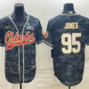 Men’s Kansas City Chiefs #95 Chris Jones Grey Camo With Super Bowl LVII Patch Cool Base Stitched Baseball Jersey
