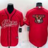 Men’s San Francisco 49ers Red Team Big Logo With Patch Cool Base Stitched Baseball Jersey