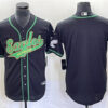 Men’s Philadelphia Eagles Blank Black Cool Base Stitched Baseball Jersey