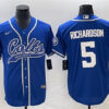 Men’s Indianapolis Colts #5 Anthony Richardson Royal Cool Base Stitched Baseball Jersey