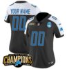 Detroit Lions 2023 NFC North Champions Patch Vapor Custom Jersey V2 – All Stitched – Women – Black Alternate
