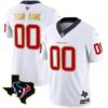 Houston Texans Gold Trim Vapor Custom Jersey – All Stitched – Youth – White
