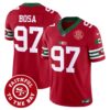 Men’s 49ers Mexico Faithful To The Bay Patch Vapor Jersey – All Stitched – Red – Nick Bosa